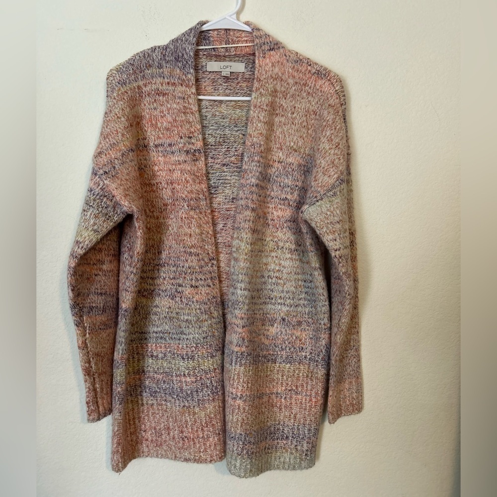 Ann Taylor LOFT small multicolored wrap cardigan sweaters like new